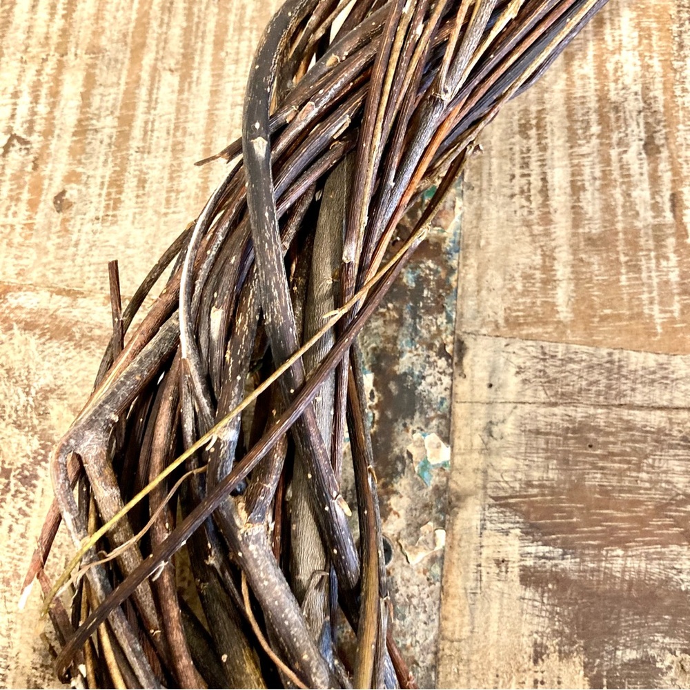 13” Natural Willow & Tallow Berry Wreath Neutral Rustic Decor Handmade Wreath - Picture 12 of 12